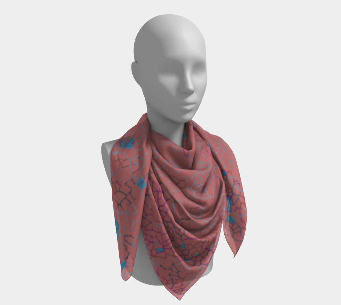 Coraline craves coral square scarf