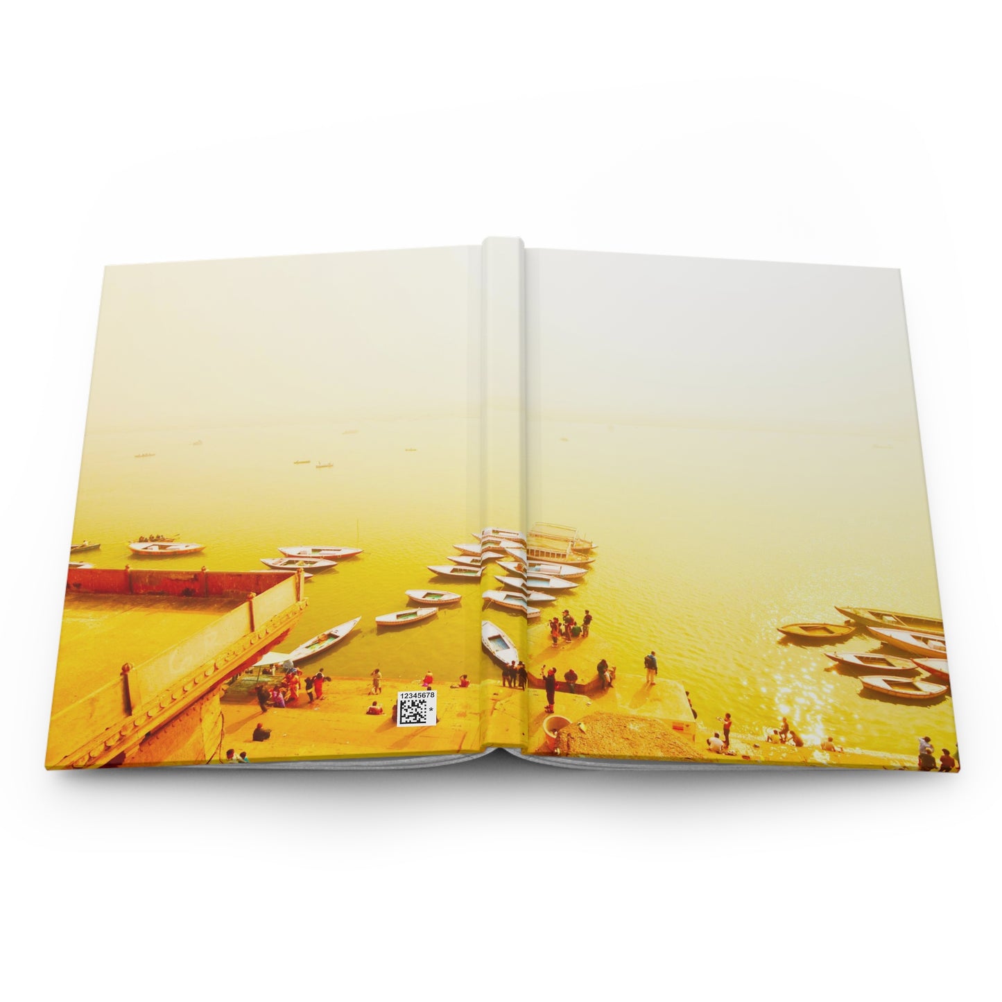 Golden shores of the Ganges river hardcover journal - matte finish