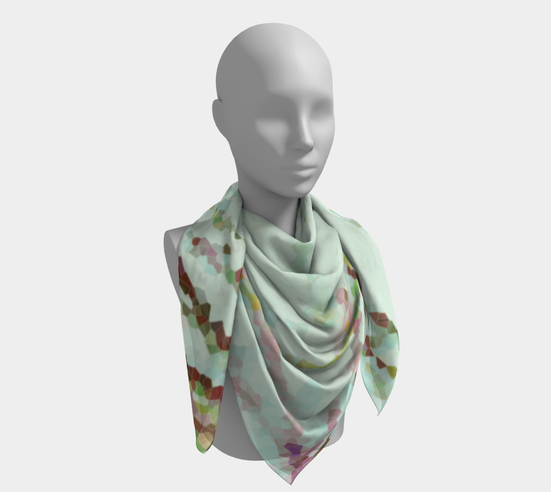 Easy breezy minty grasses square scarf