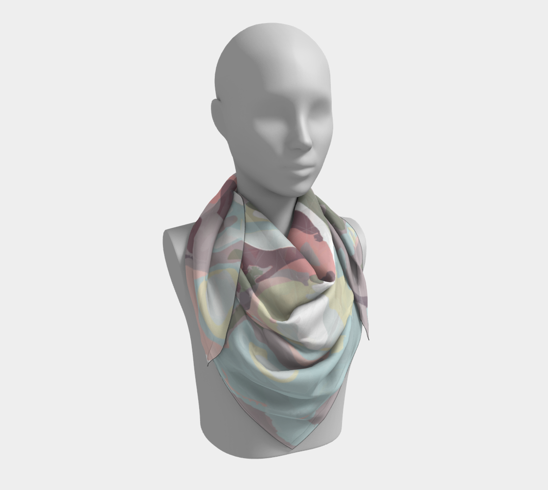 Botanical abstract square scarf