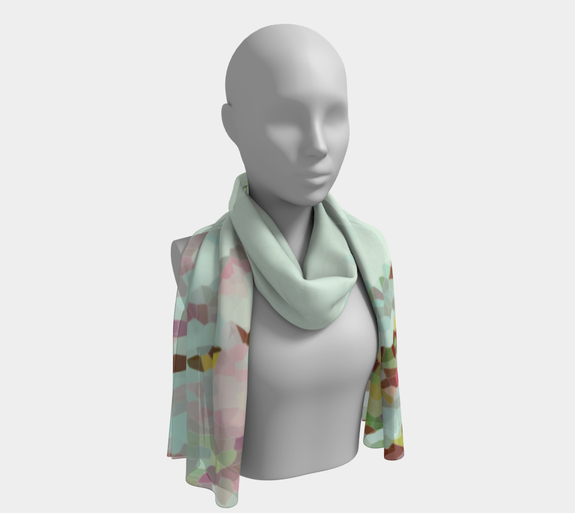 Easy breezy minty grasses oblong scarf