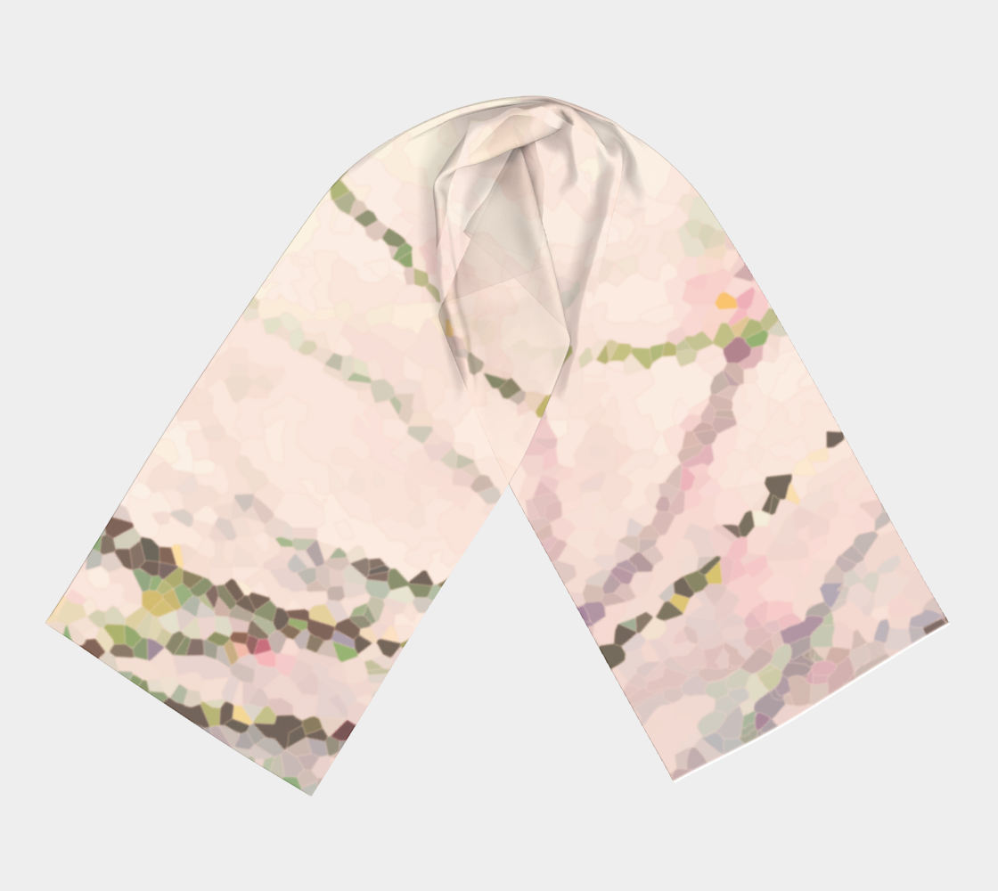 Easy breezy rosy grasses oblong scarf