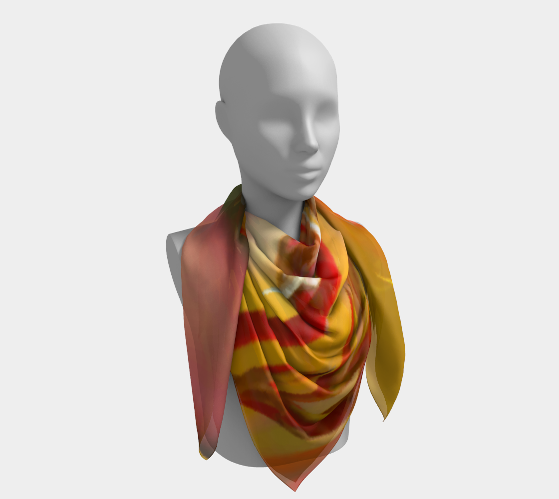 Tequila sunrise floral square scarf