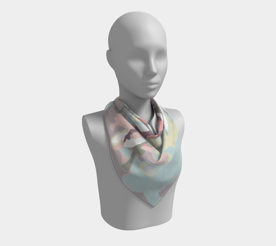 Botanical abstract square scarf