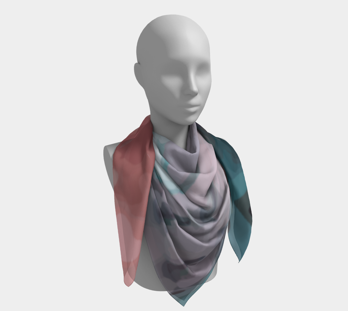 Red skies at night square scarf