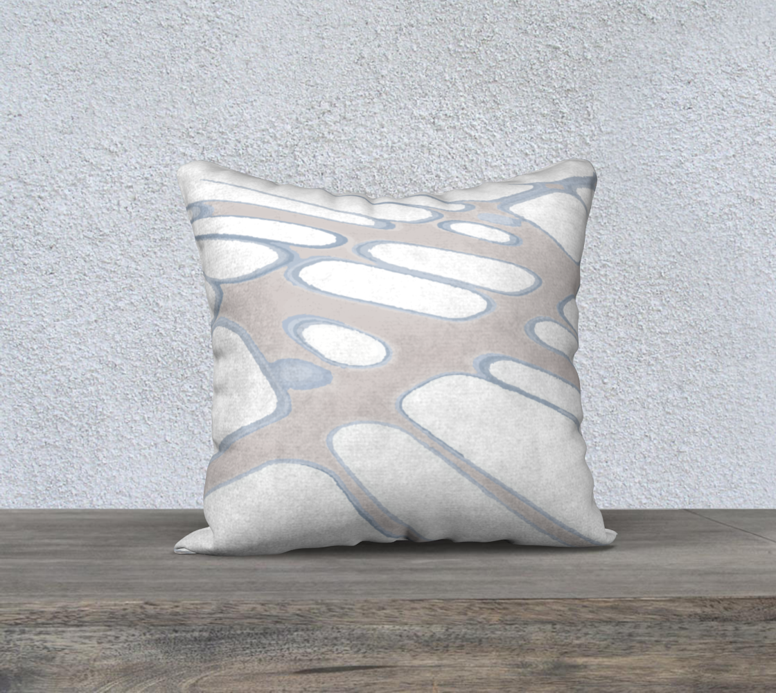 Shadows on pavement in shades of beige 18 x 18 pillow case