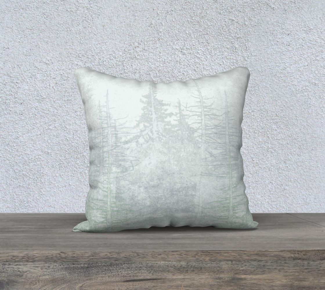 Icy green forest in green and blue
