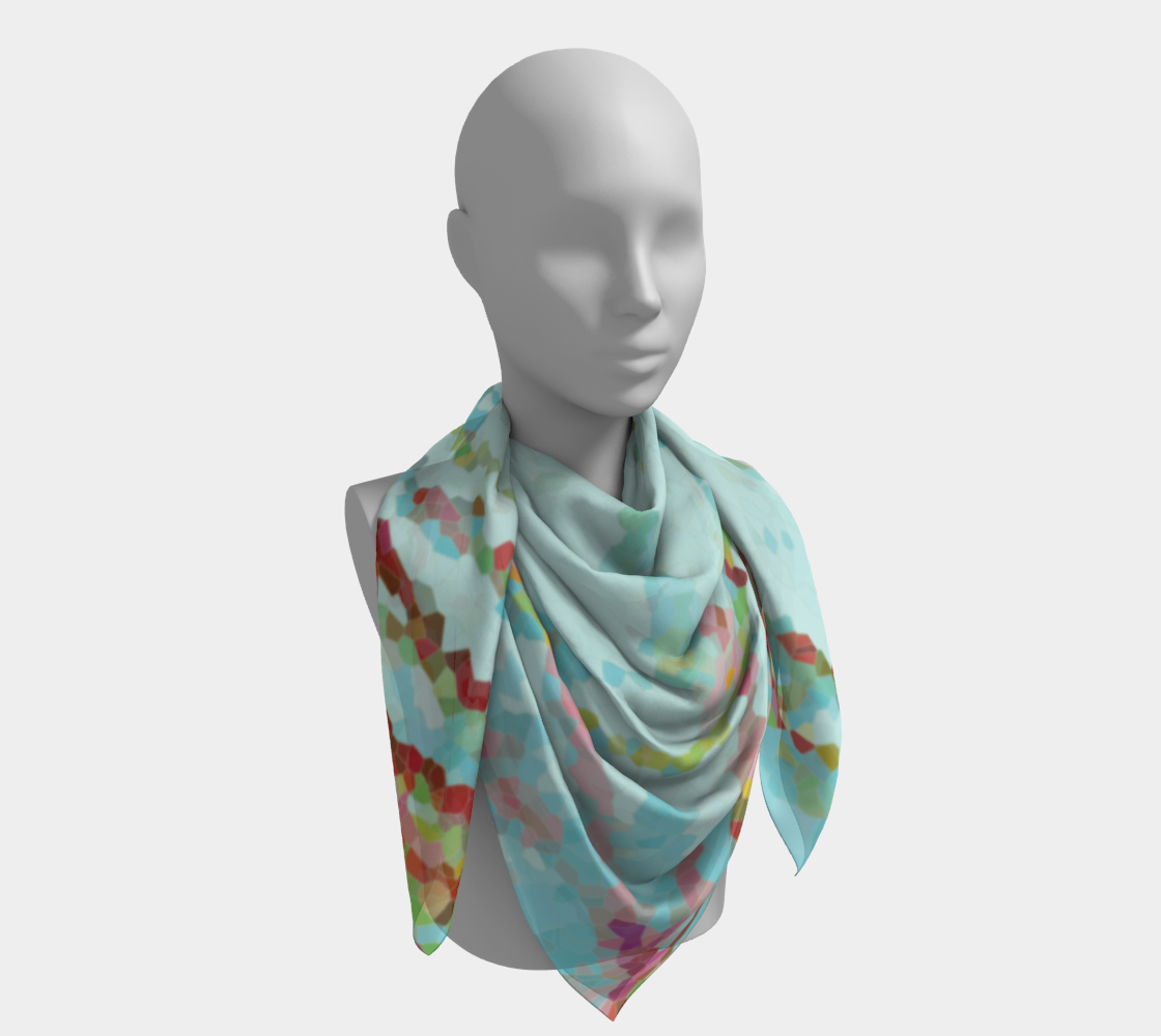 Easy breezy colorful grasses square scarf