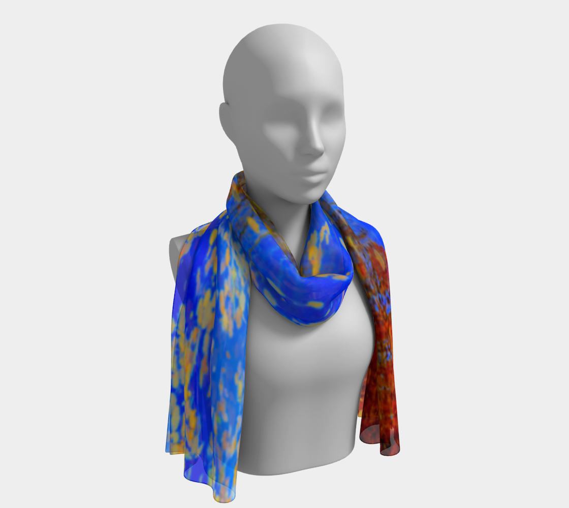 Autumn forest reflections oblong scarf