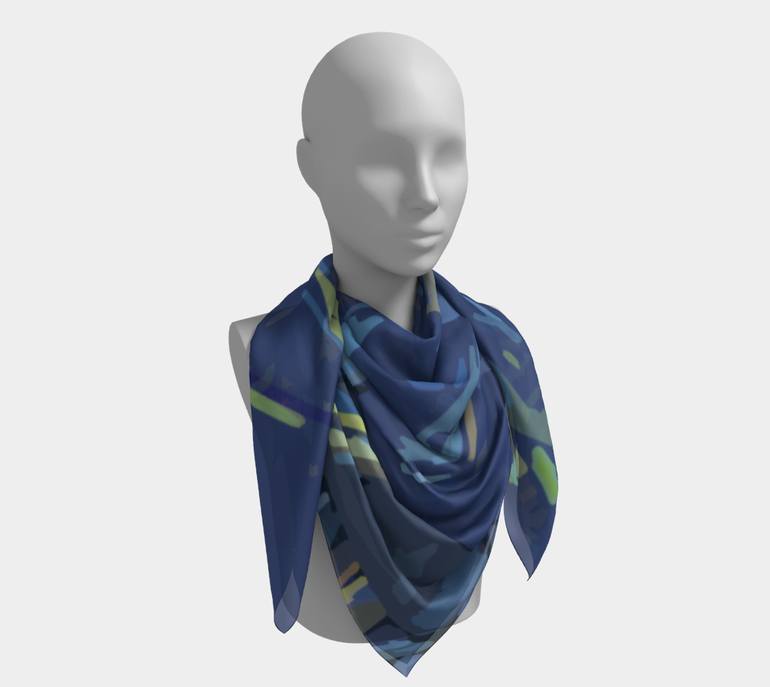 Royal blue trusses square scarf