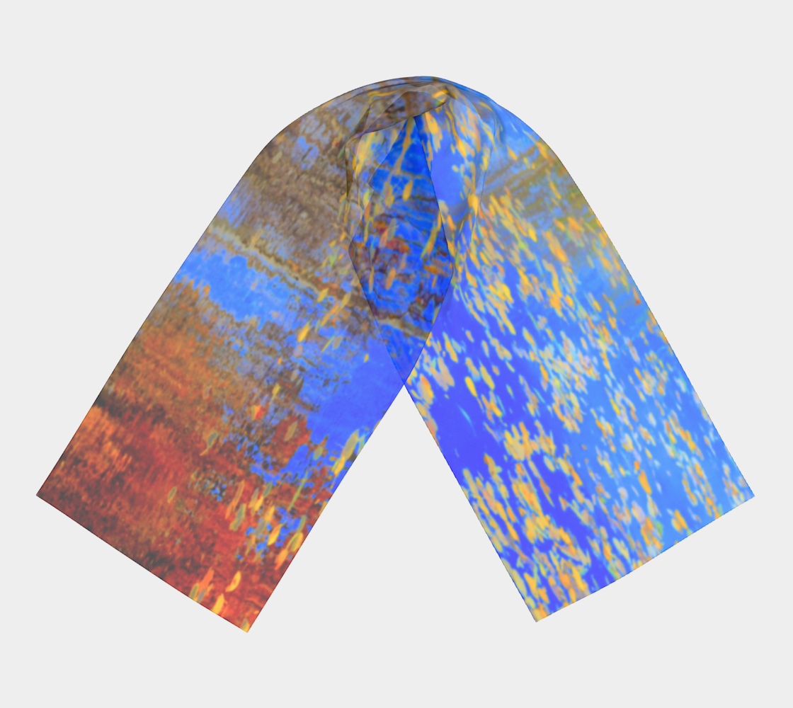 Autumn forest reflections oblong scarf