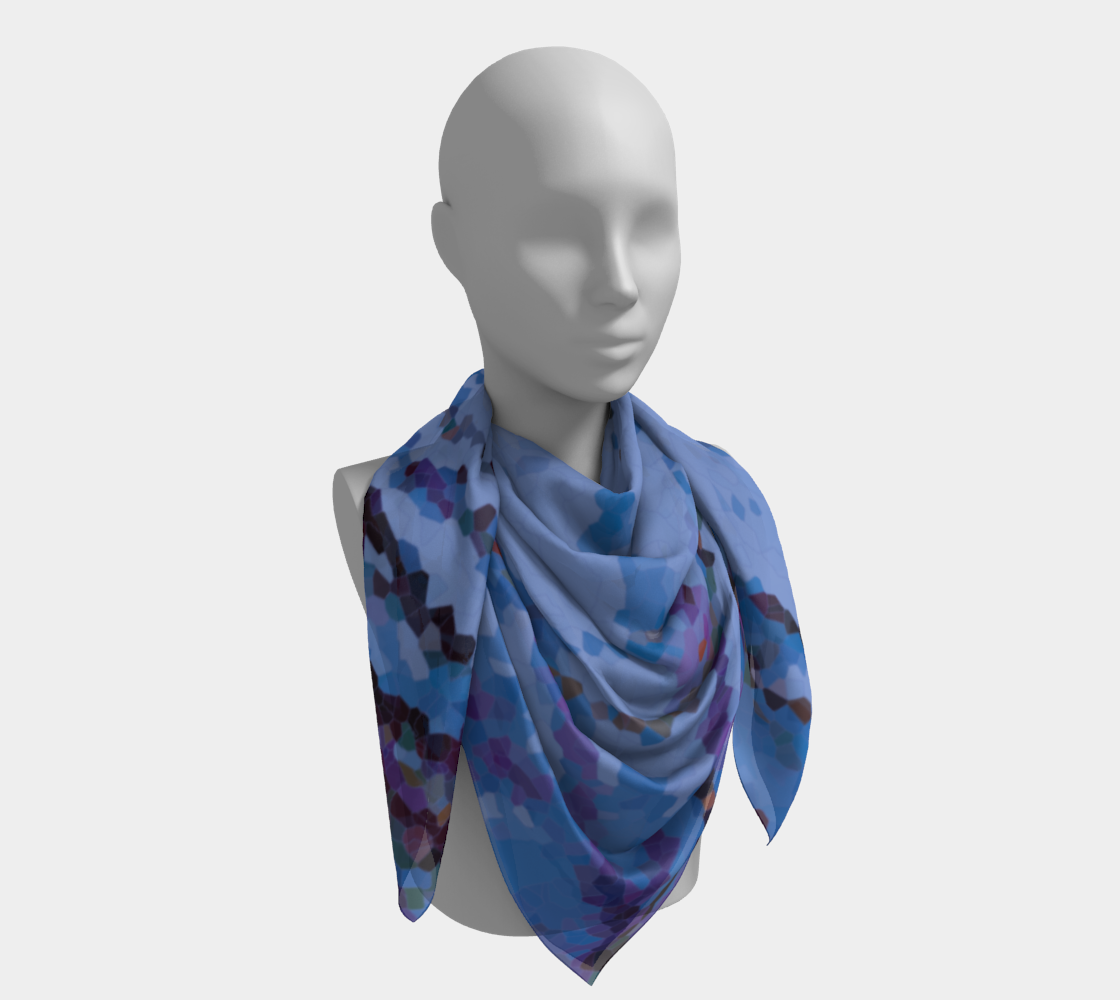 Easy breezy violet grasses square scarf