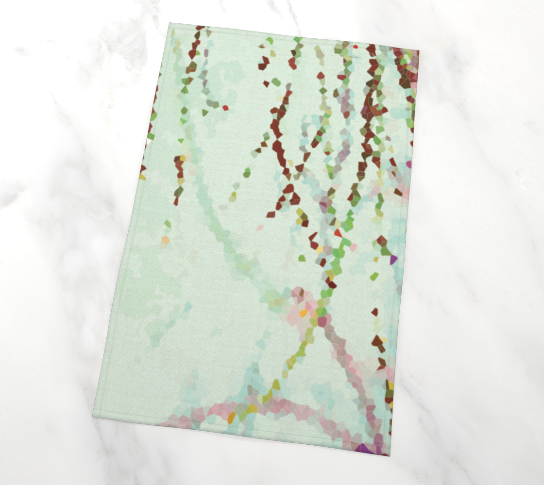 Easy breezy minty grasses tea towel