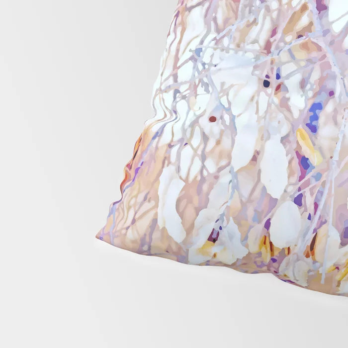 Tangle of twigs in peaches and cream pillow sleeve