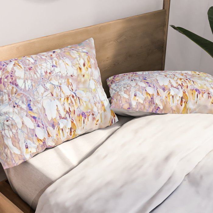 Tangle of twigs in peaches and cream pillow sleeve