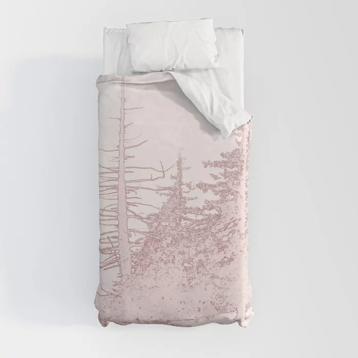 Icy Forest in Shades of Rose