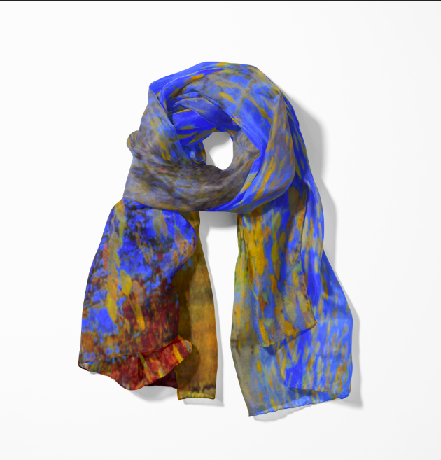 Autumn forest reflections oblong scarf