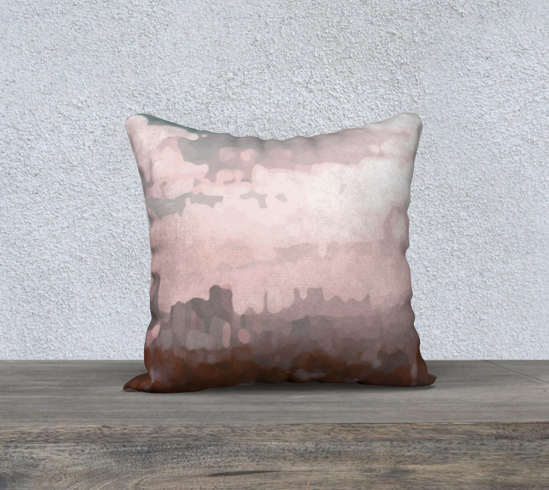 Dusk in the city - autumn - 18 x 18 pillow cover