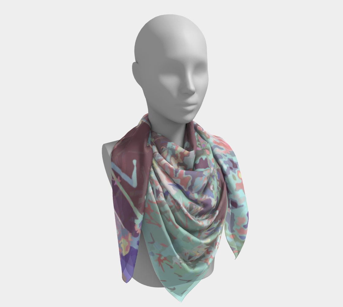 Delilah loves the desert square scarf in shades of mauve