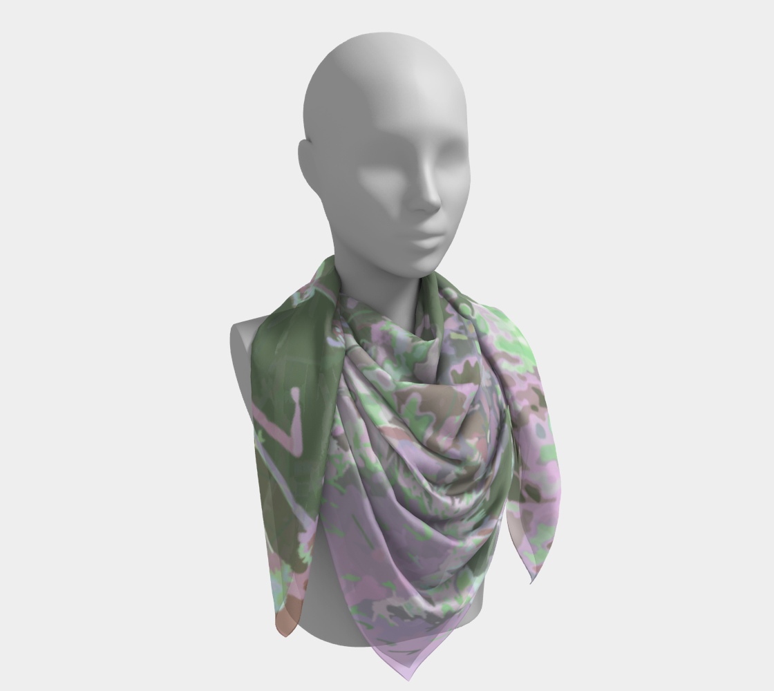 Olivia loves cacti square scarf