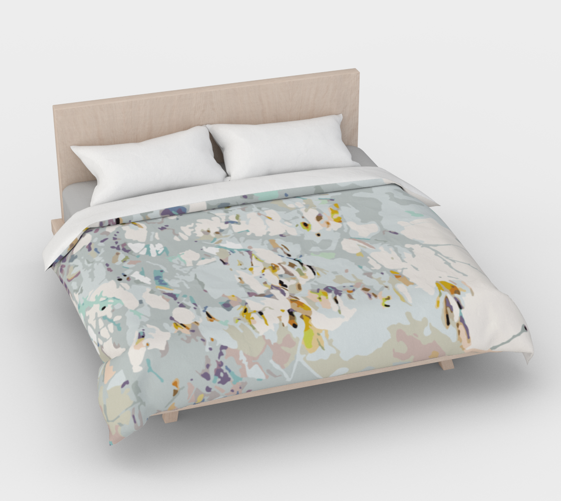 Tangle of twigs in muted greens