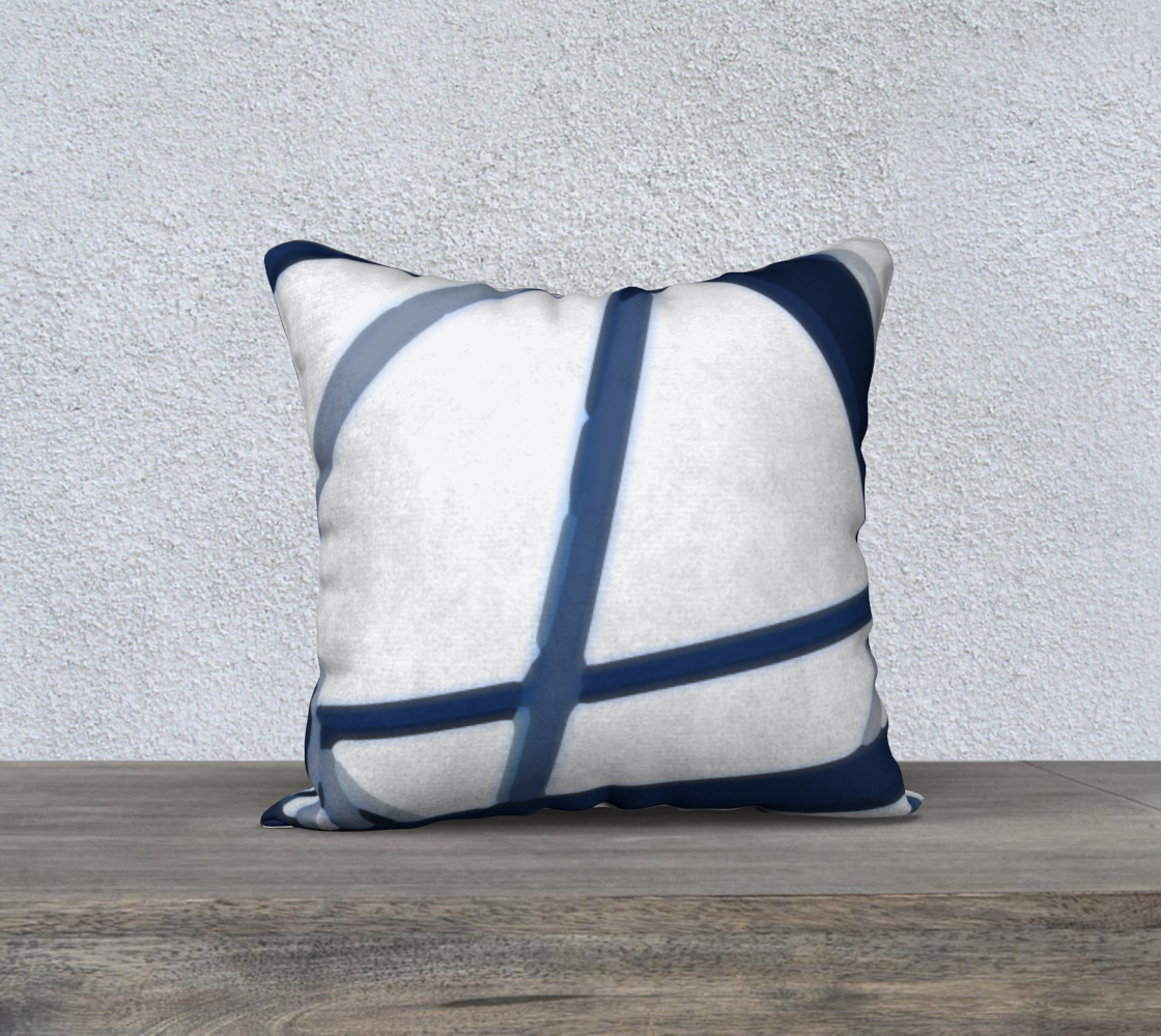 Indigo trusses 18 x 18 throw pillow case