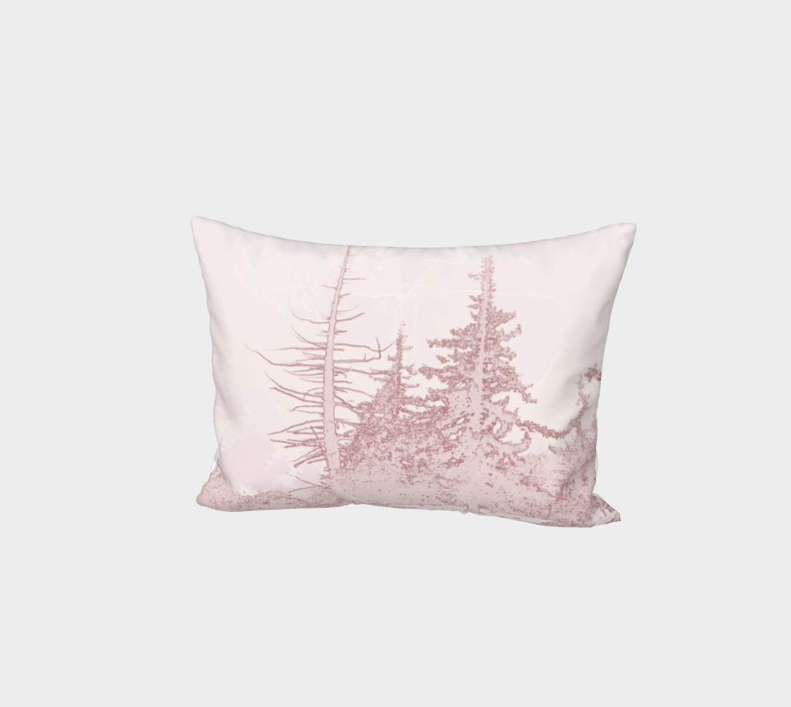 Icy Forest in Shades of Rose pillow sham