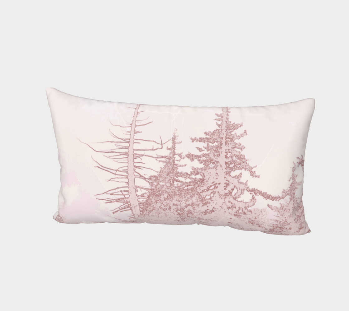 Icy Forest in Shades of Rose pillow sham