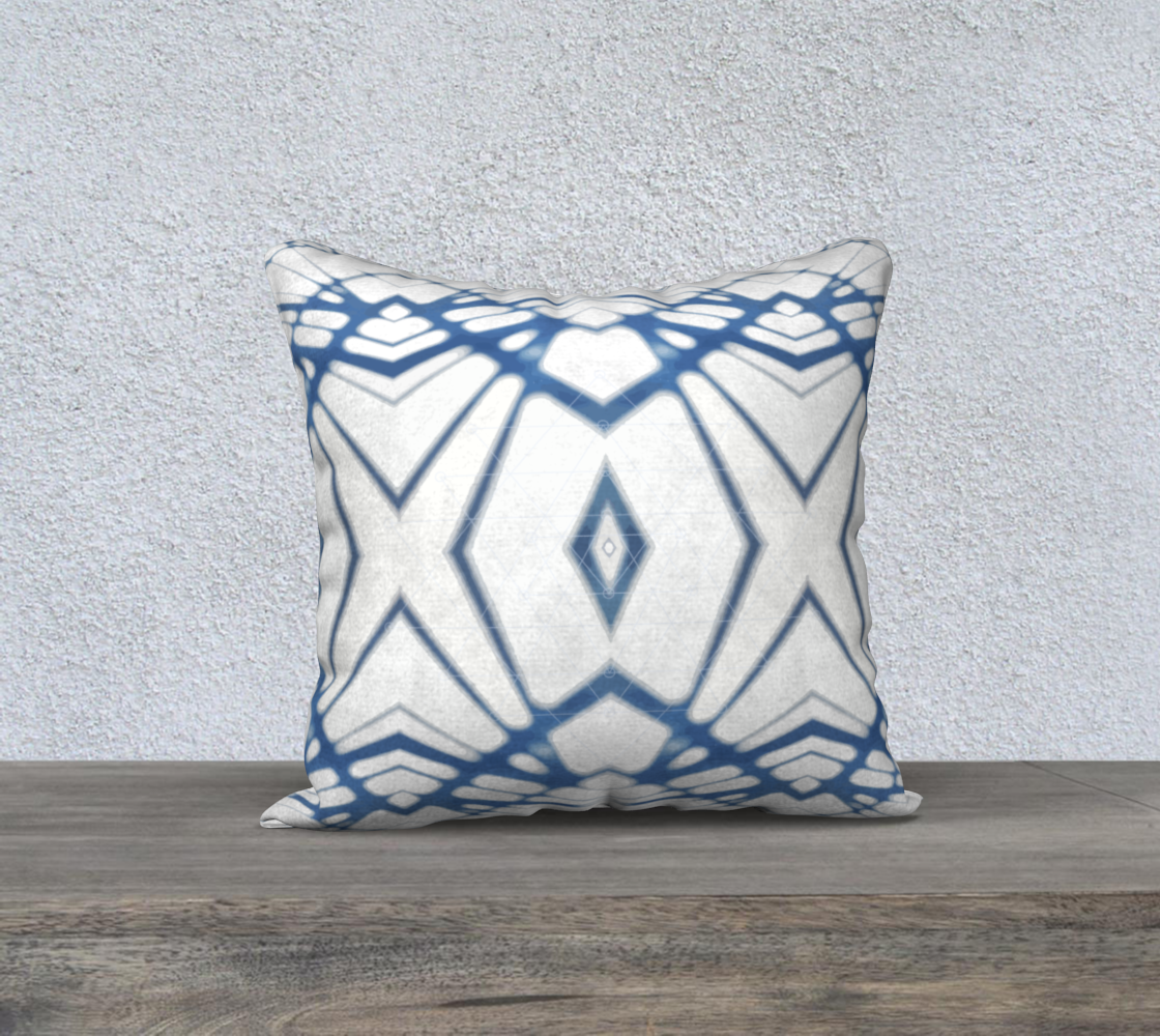 Found art: Indigo shadows 18 x 18 throw pillow cover