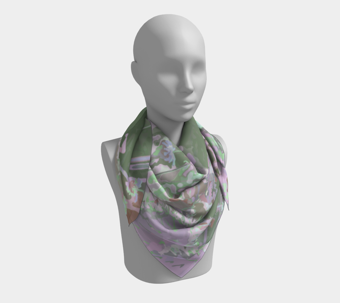 Olivia loves cacti square scarf