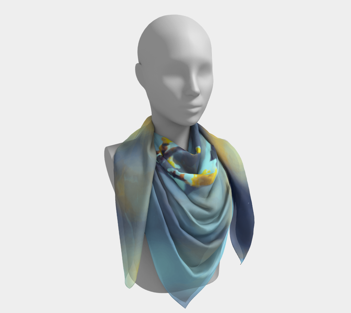 Branches and bokeh in navy and sunshine