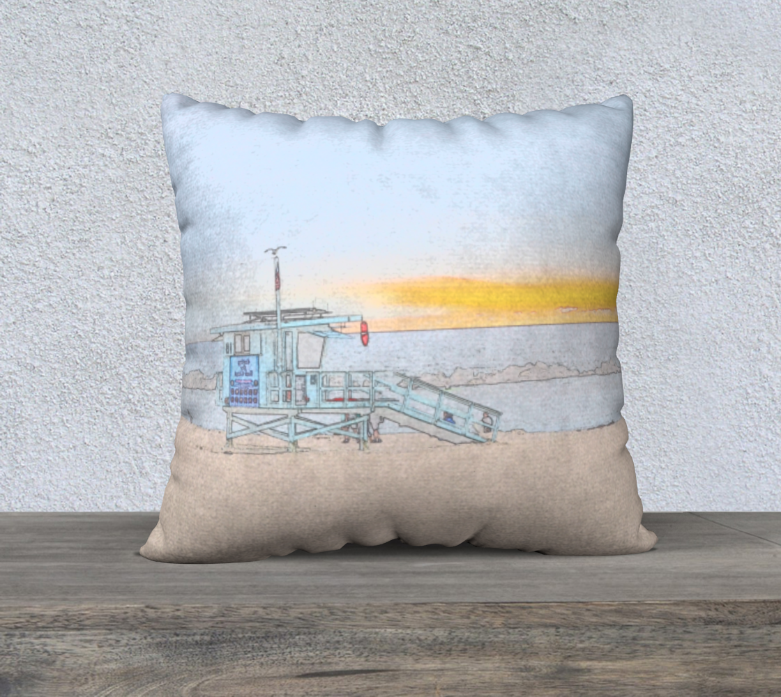 Lifeguard tower-Venice Beach 22" square