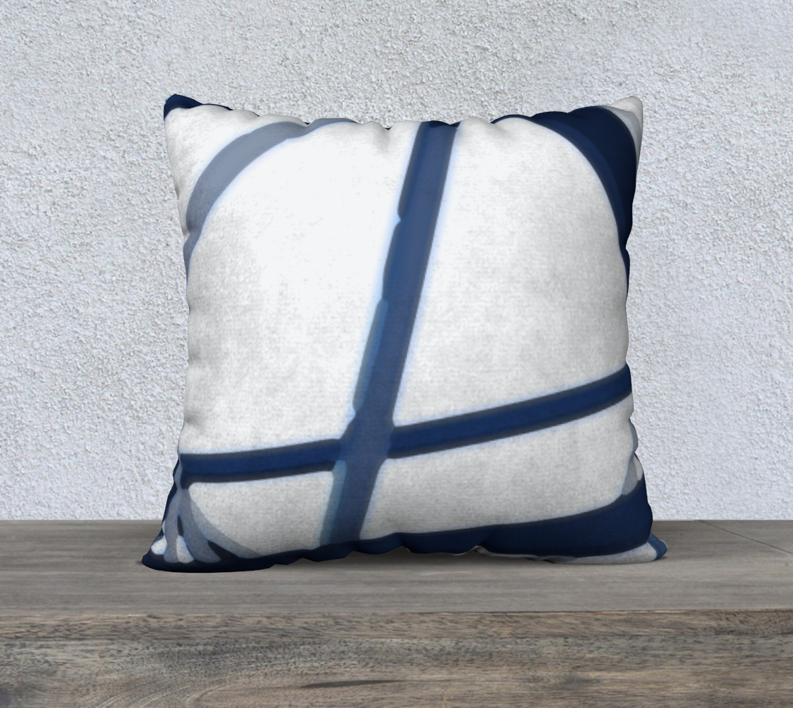 Indigo trusses 22 x 22 throw pillow case