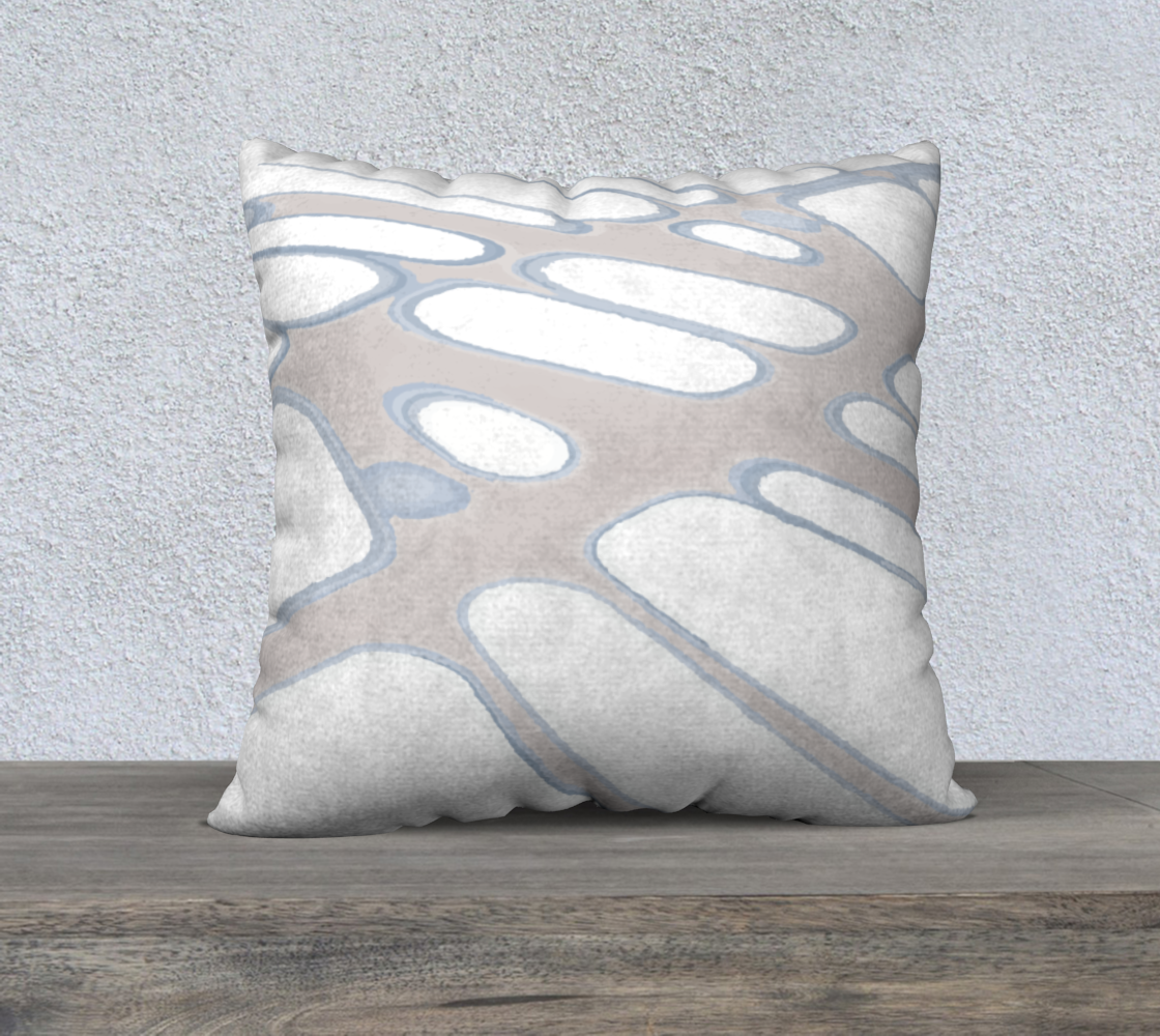 Shadows on pavement in shades of beige 22 x 22 pillow case