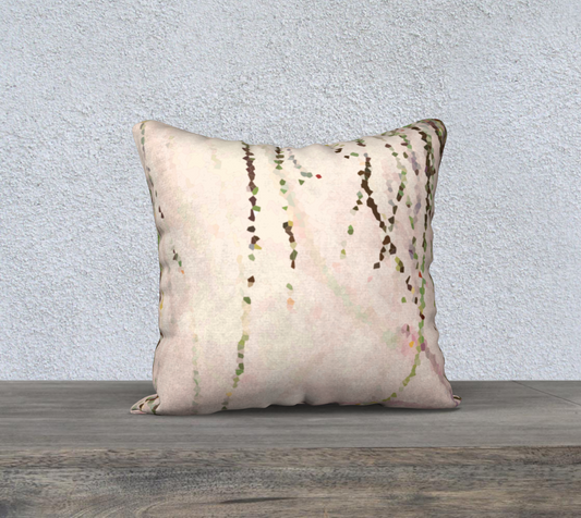 Easy breezy rosy grasses 18 x 18 pillow cover