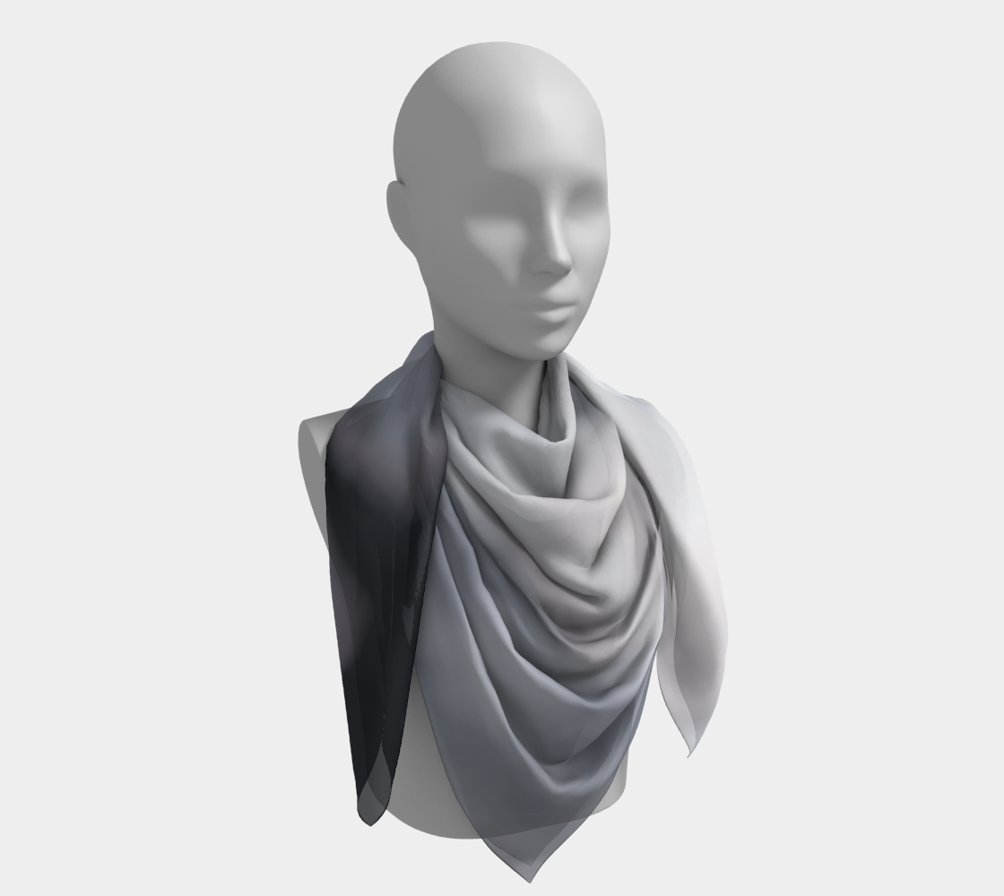 Shibori forest in shades of gray square scarf