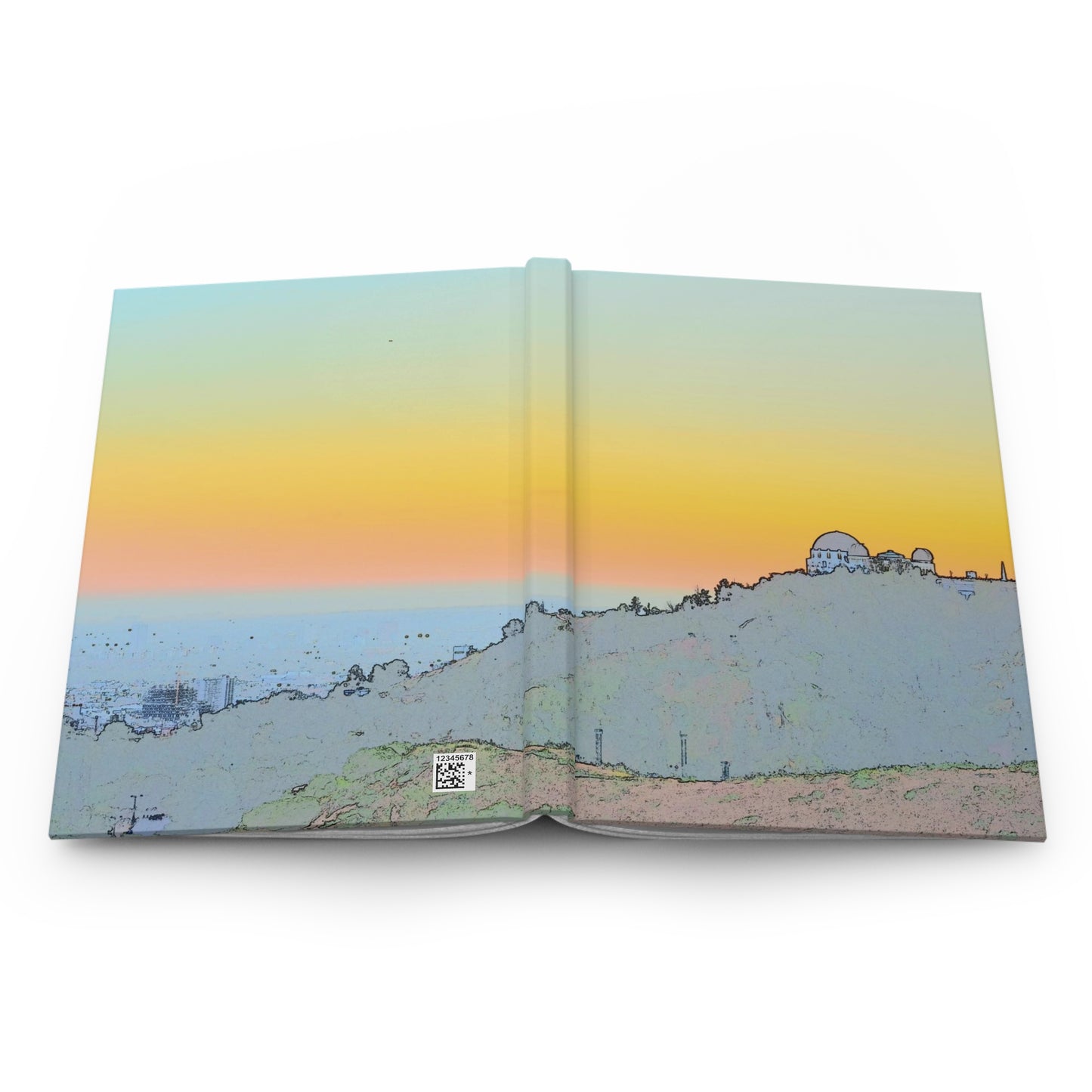 Griffith Park observatory at twilight hardcover journal - matte finish
