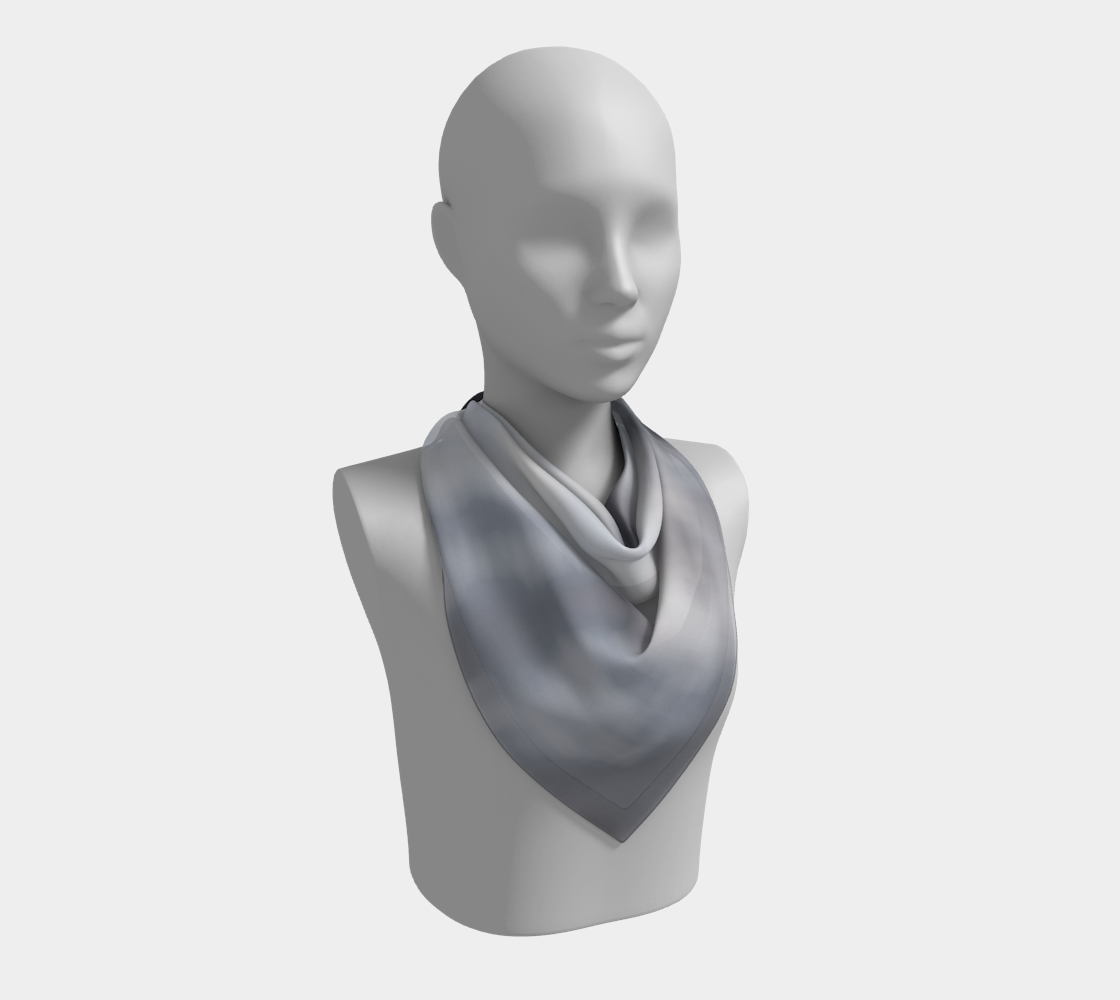 Shibori forest in shades of gray square scarf