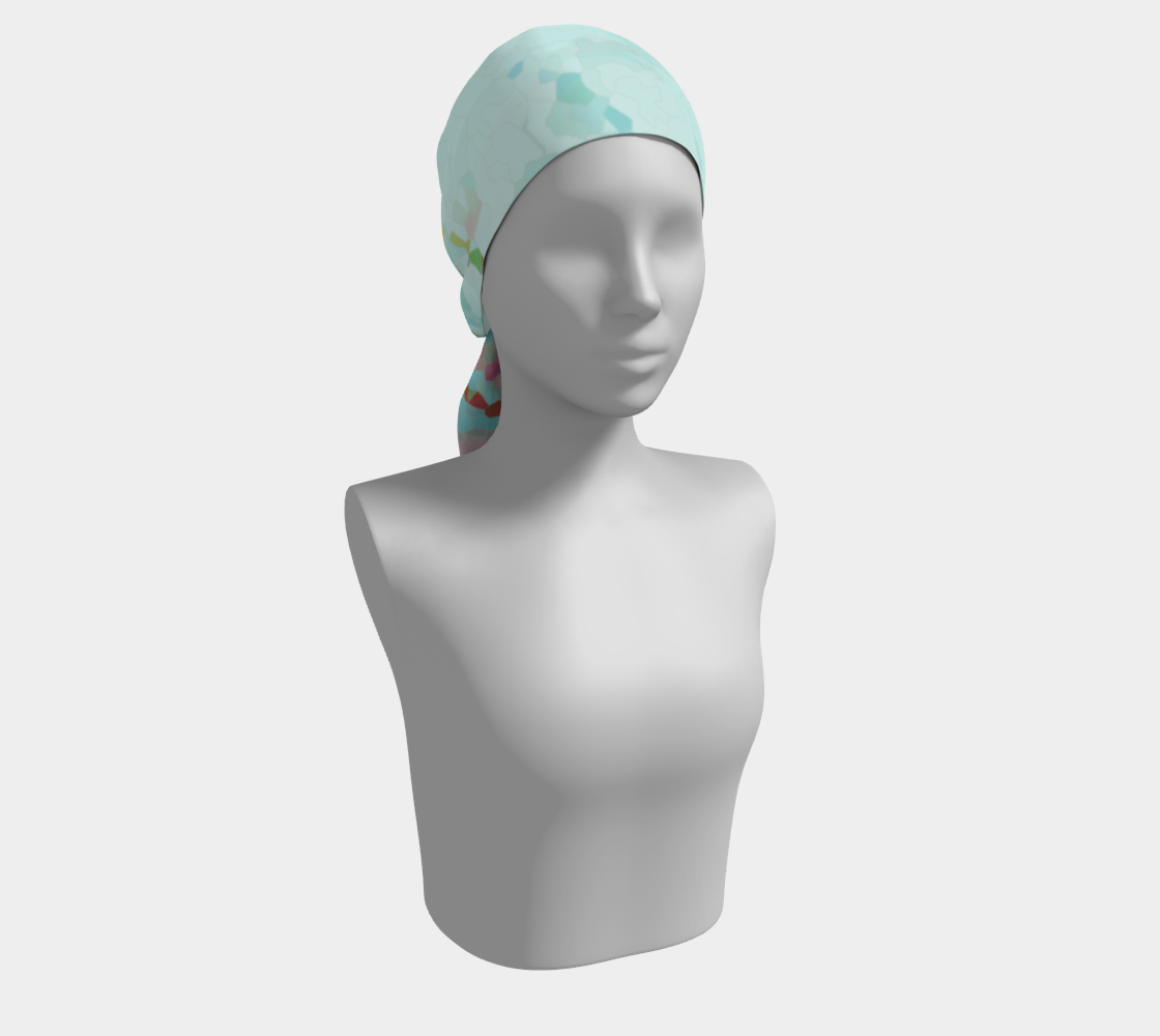 Easy breezy colorful grasses oblong scarf