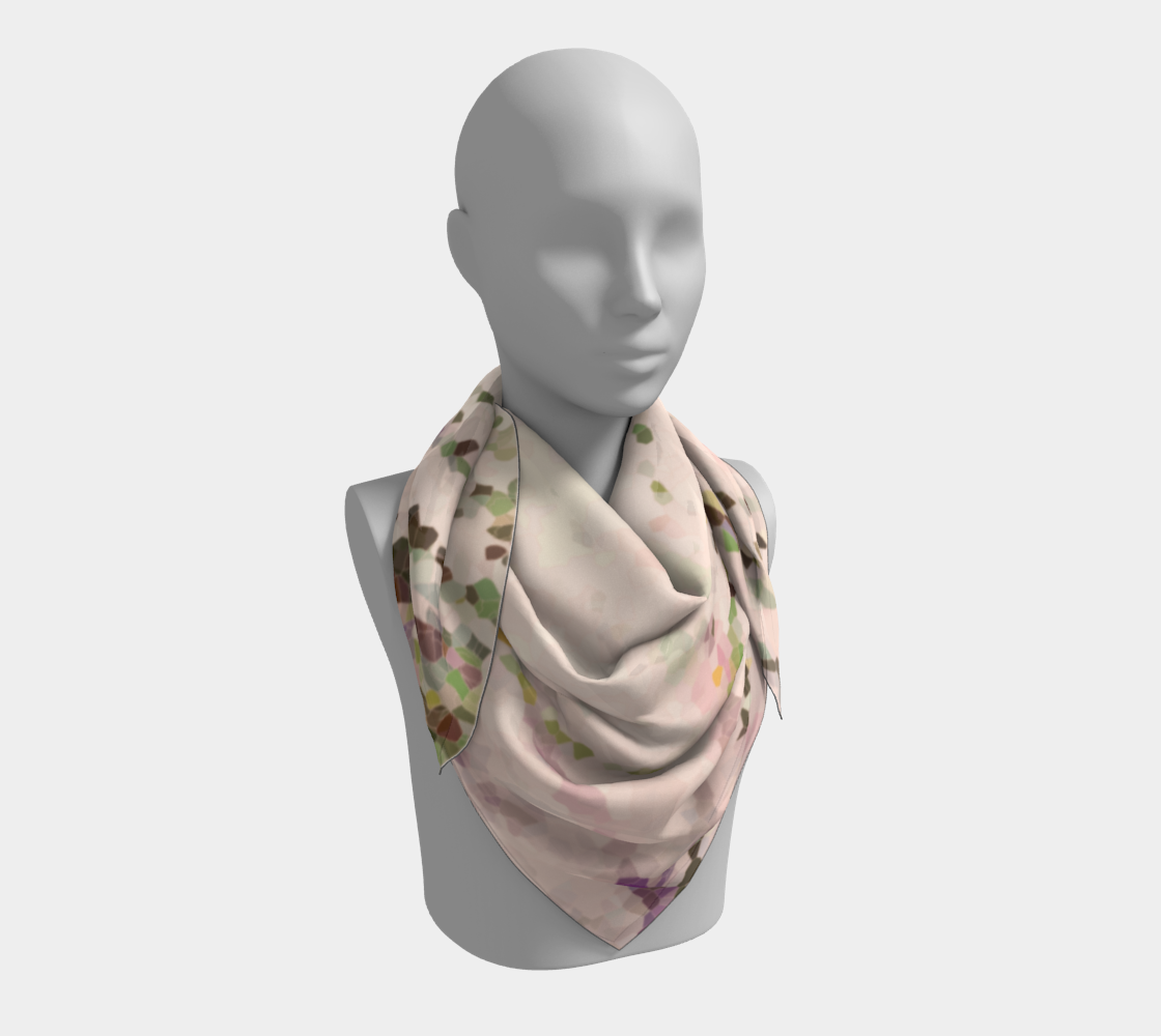 Easy breezy rosy grasses square scarf
