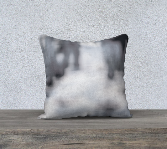 Shibori forest in shades of gray 18" square