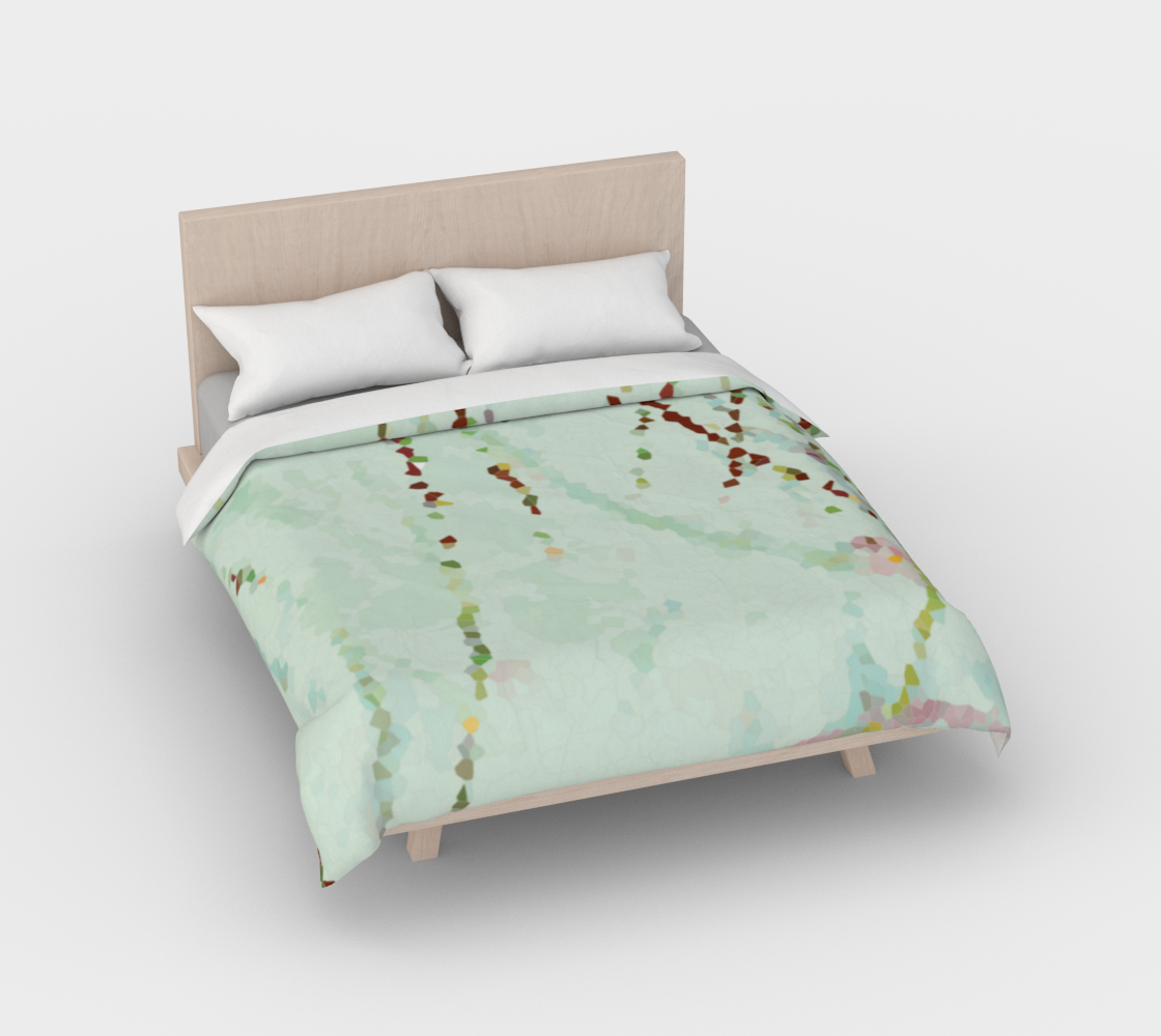 Easy breezy minty grasses duvet cover
