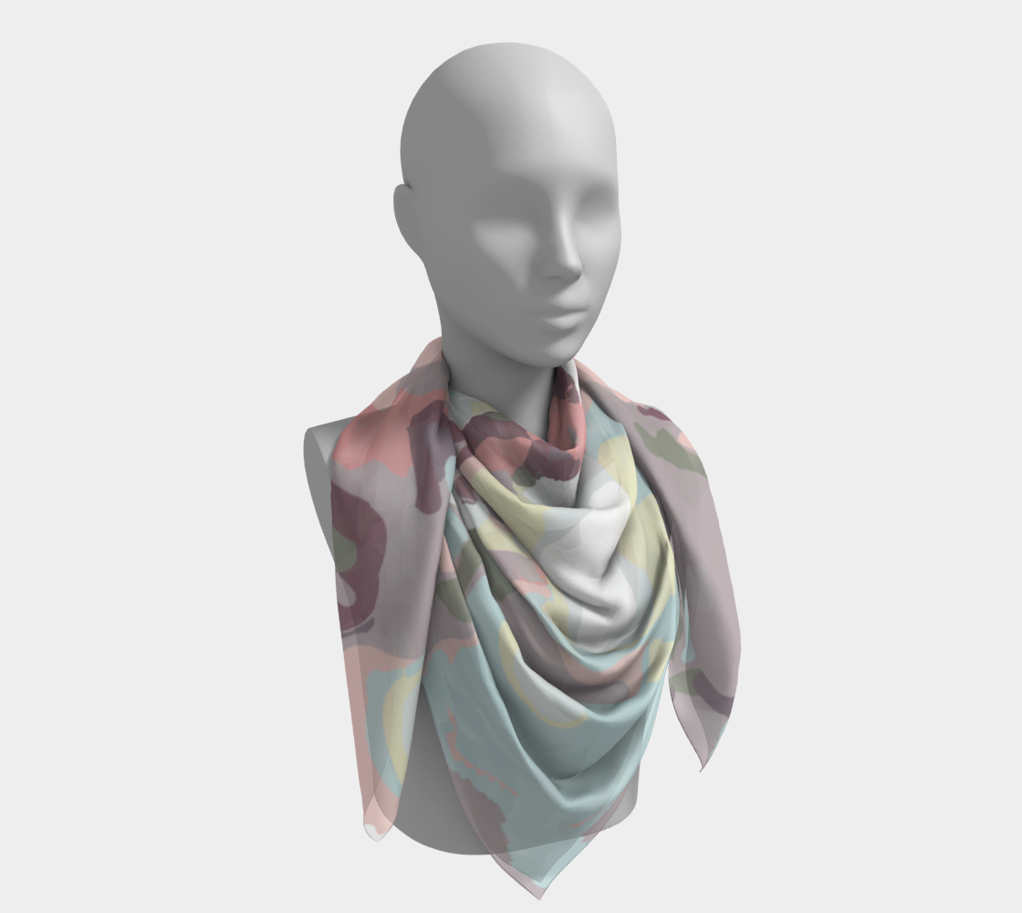 Botanical abstract square scarf
