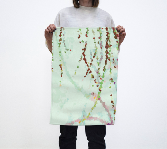 Easy breezy minty grasses tea towel