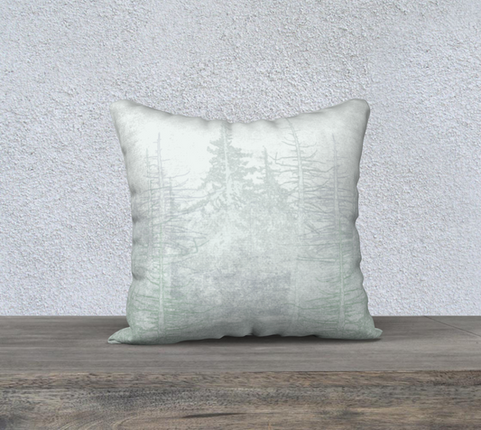 Icy green forest in green and blue
