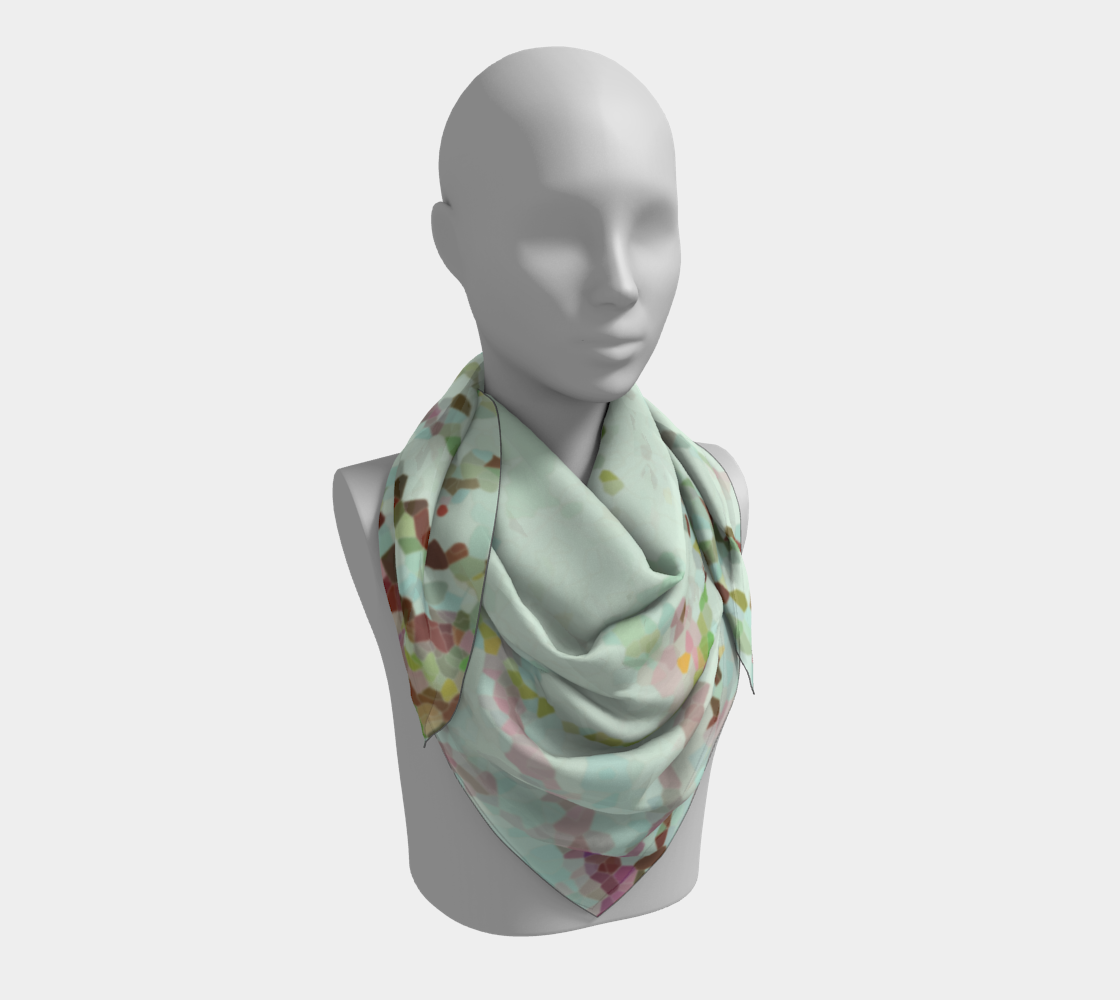 Easy breezy minty grasses square scarf