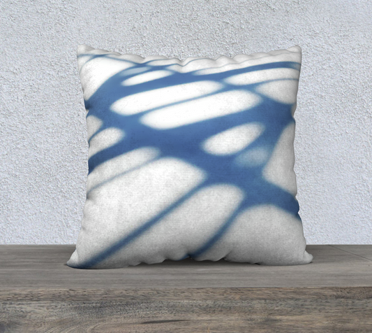 Shadows on pavement 22 x 22 pillow cover