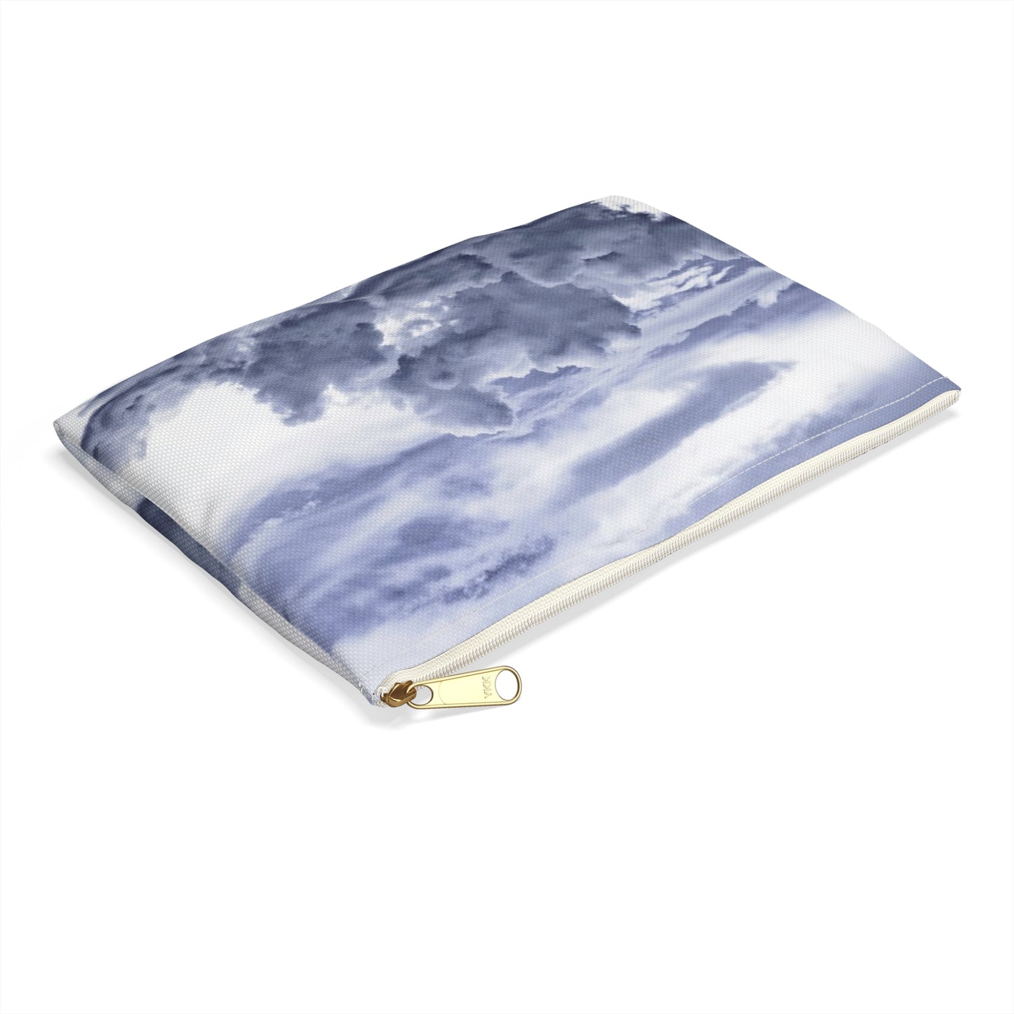 Inky blue clouds accessory pouch