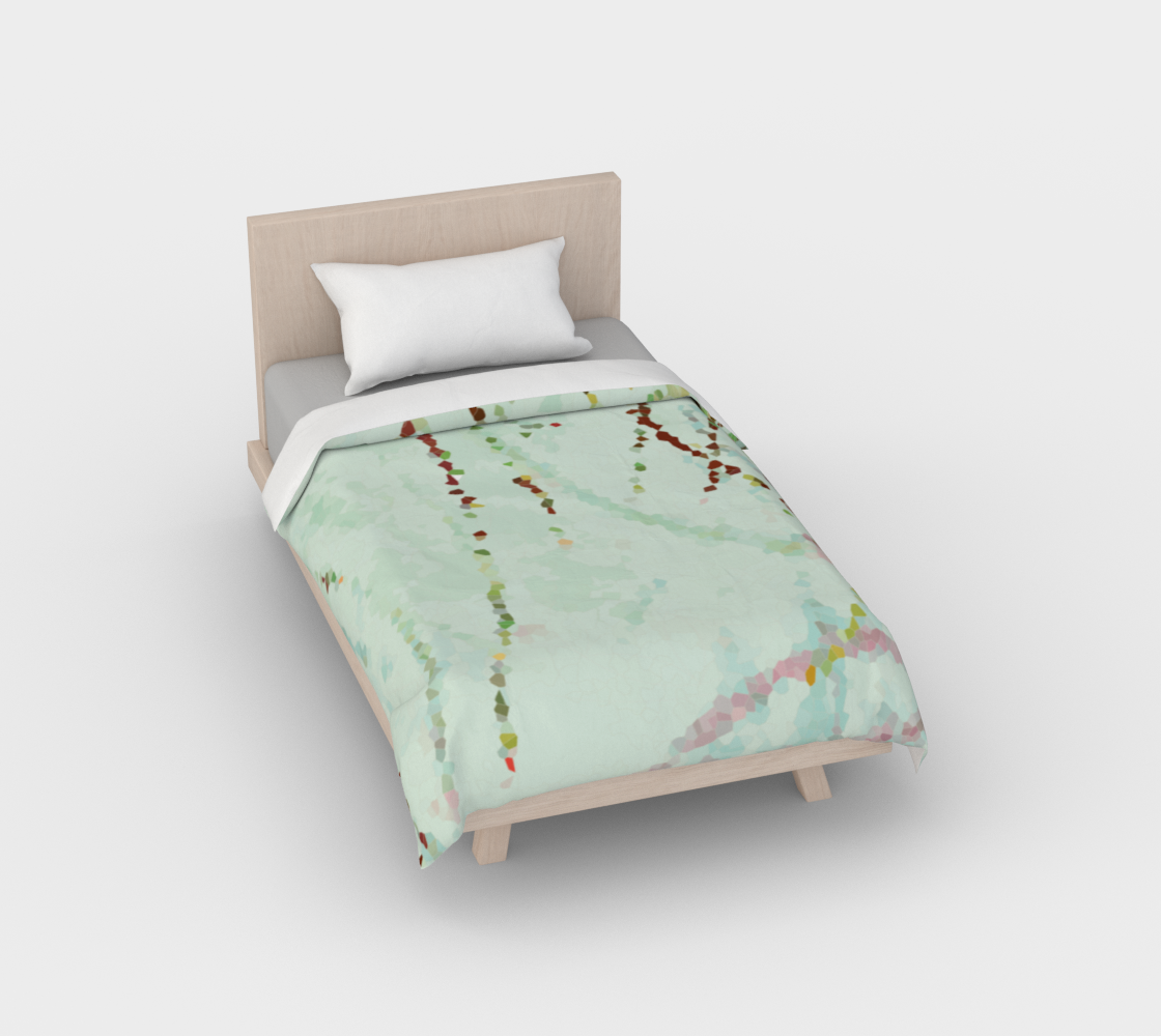 Easy breezy minty grasses duvet cover