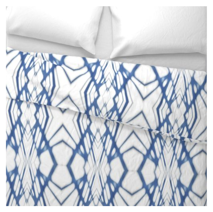 Indigo shadows duvet